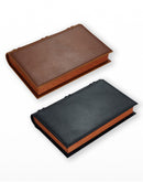 Cigar Humidor Box - Leather & Cedar Book Design