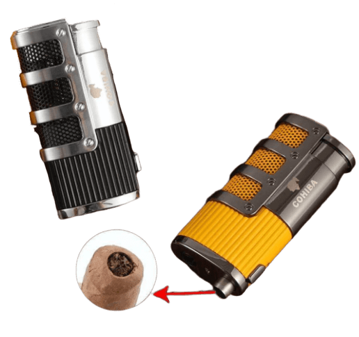 High-Performance Triple Torch Cigar Lighter with Punch