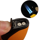 Elegant Round Cigar Lighter with Punch & Gas Gauge