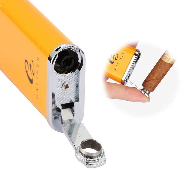 Cigar Torch Lighter with Integrated Cutter