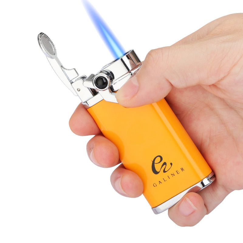 Cigar Torch Lighter with Integrated Cutter