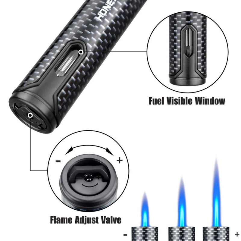 Elegant Torch Cigar Lighter - Windproof Metal Design