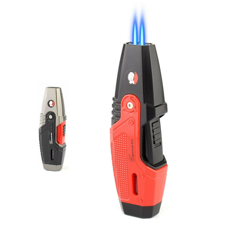 Double Flame Windproof Cigar Torch Lighter