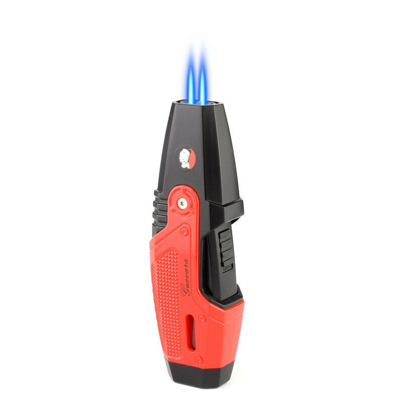 Double Flame Windproof Cigar Torch Lighter