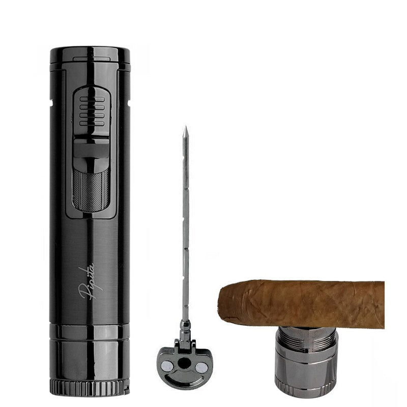 Elegant Multifunction Cigar Lighter with Cutter