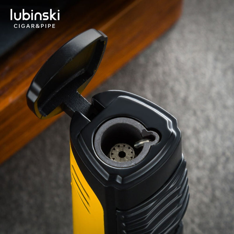 Luxury Cigar Torch Lighter with Punch Cutter