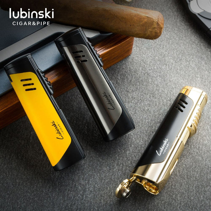 Luxury Cigar Torch Lighter with Punch Cutter