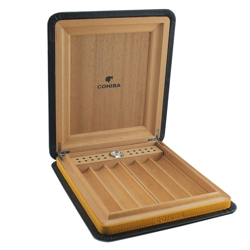 Luxury Cedar & Leather Cigar Box Humidor