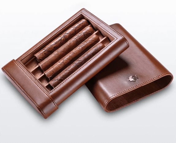 Luxury Leather Cigar Humidor with Humidifier