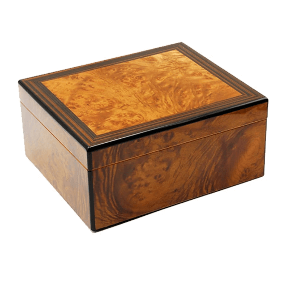 Elegant Cedar Wood Cigar Humidor with Humidifier