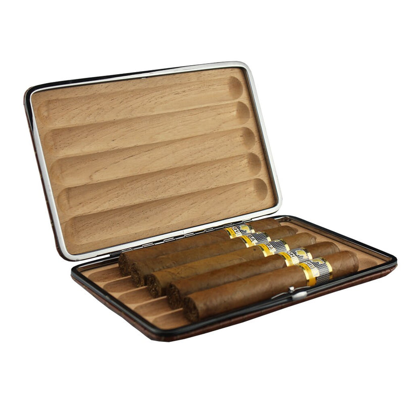 Luxury Cedar Leather Humidor: Elegant Cigar Preservation