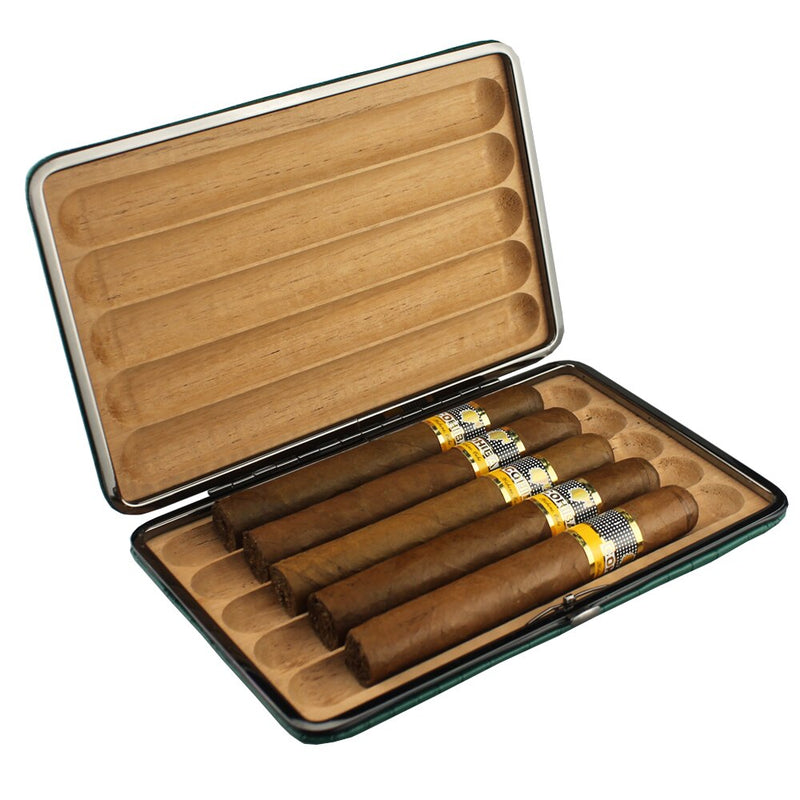 Luxury Cedar Leather Humidor: Elegant Cigar Preservation