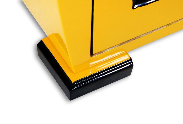 Luxury Yellow Cigar Humidor with Humidifier