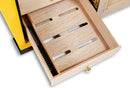 Luxury Yellow Cigar Humidor with Humidifier