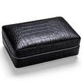 Luxury Crocodile Leather Cigar Humidor Box