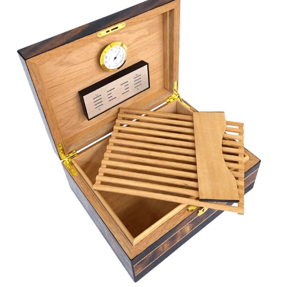 Luxury Cedar Cigar Humidor with Humidifier