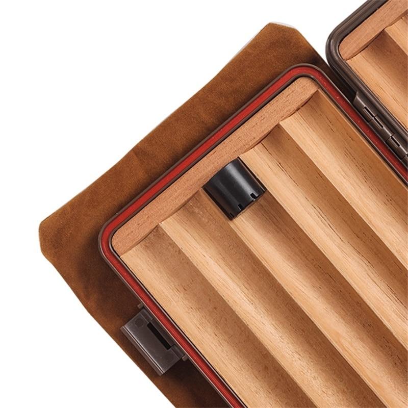 Portable Cedar Cigar Humidor Box - Waterproof & Durable