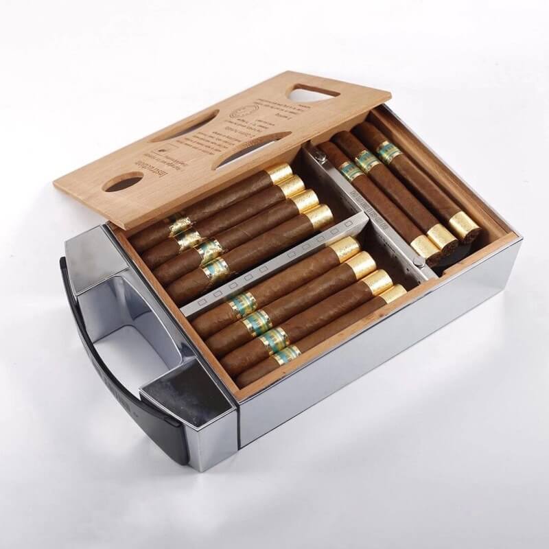 Portable Travel Cigar Humidor with Humidifier