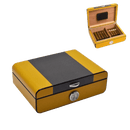 Retro Carbon Cigar Humidor - Holds 40 Cigars