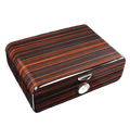 Retro Carbon Cigar Humidor - Holds 40 Cigars