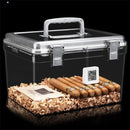 Transparent Humidor Box with Electronic Hygrometer