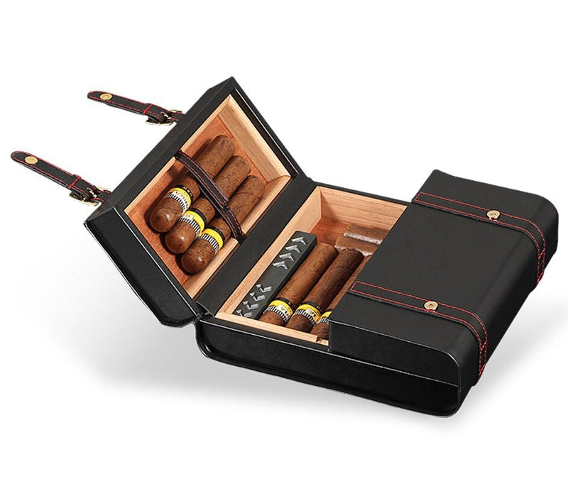 Elegant Cedar Cigar Humidor Box for 20 Cigars