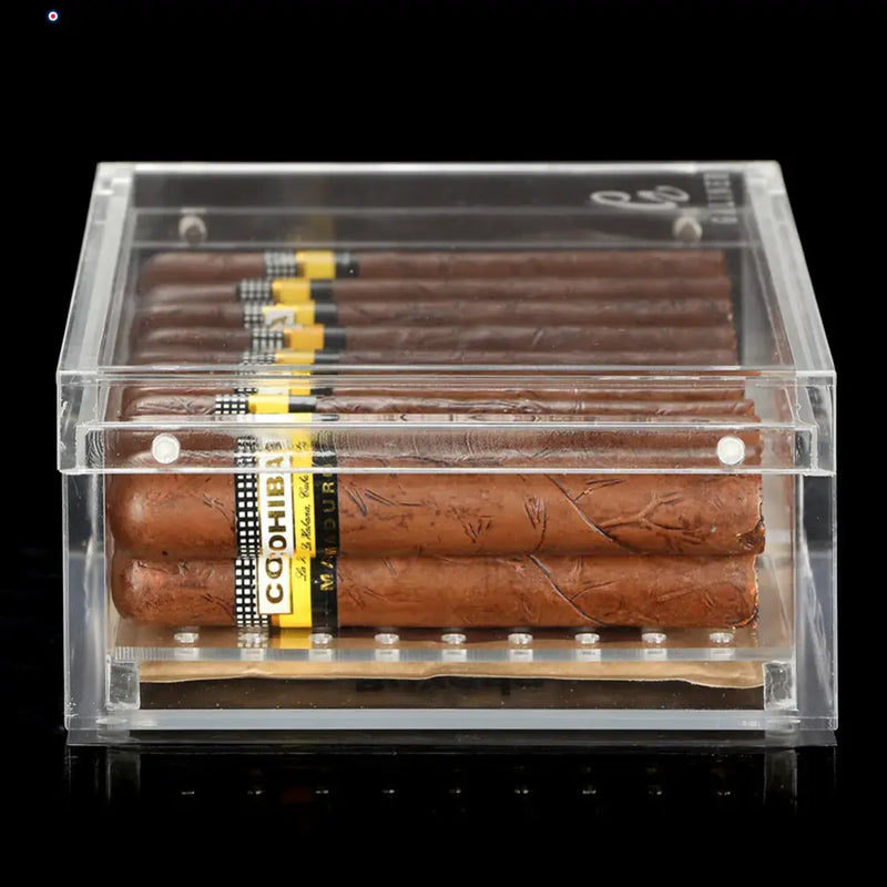 Elegant Acrylic Cigar Humidor Box for Optimal Freshness