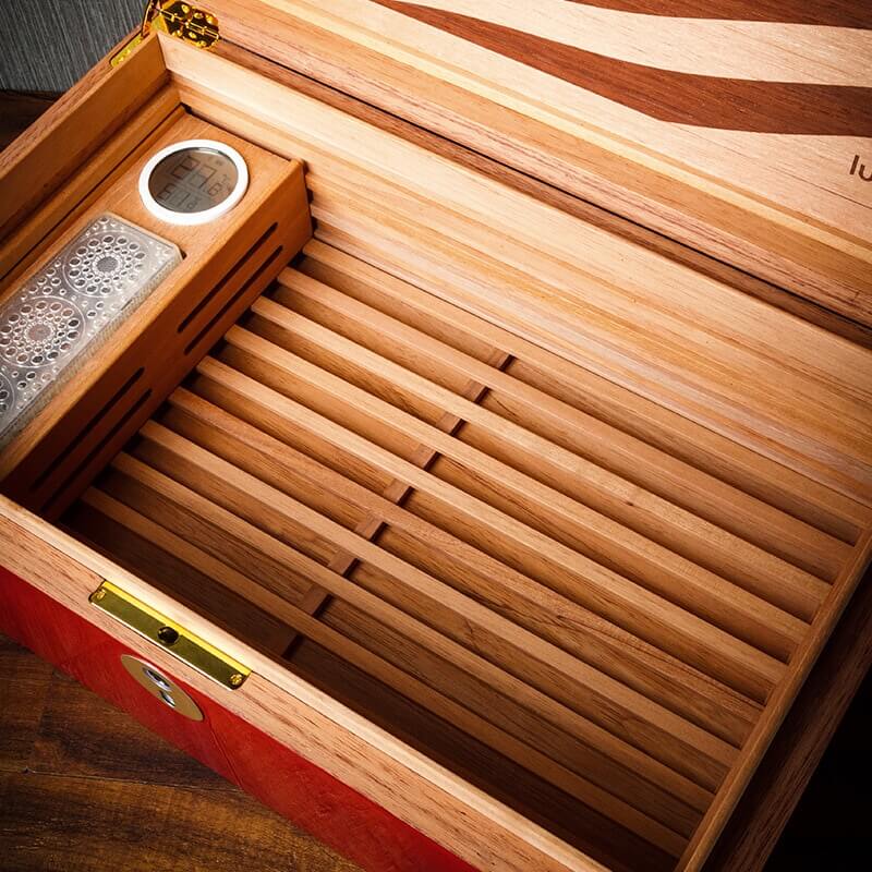 Luxury Electric Cigar Humidor with Fingerprint Lock