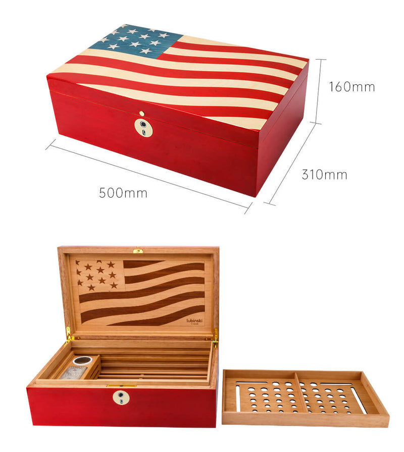 Luxury Electric Cigar Humidor with Fingerprint Lock