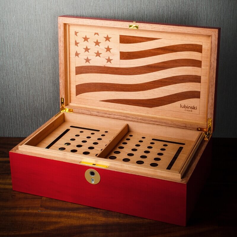 Luxury Electric Cigar Humidor with Fingerprint Lock