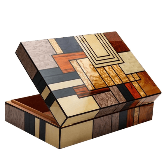 Abstract Art Electric Cigar Humidor Box