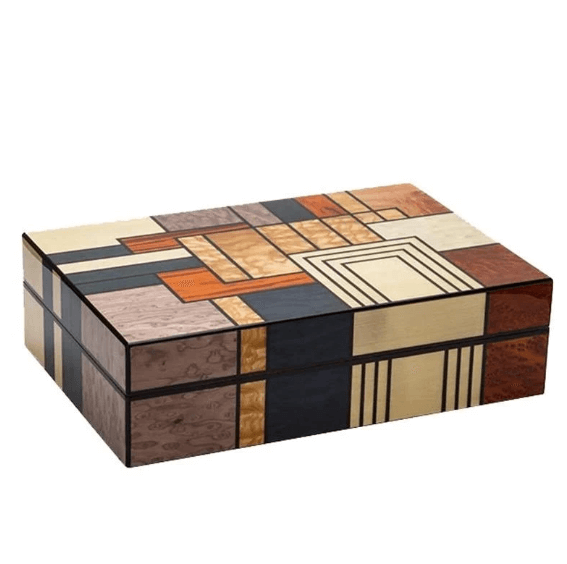 Abstract Art Electric Cigar Humidor Box