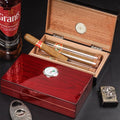 Wooden Cigar Humidor Box with Built-in Hygrometer