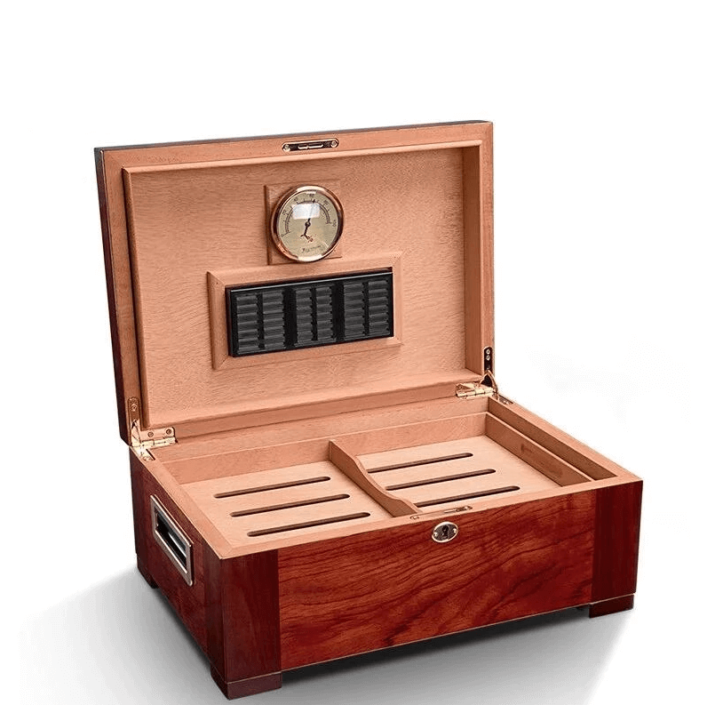 Luxury Cedar Cigar Humidor Box - 100 Capacity