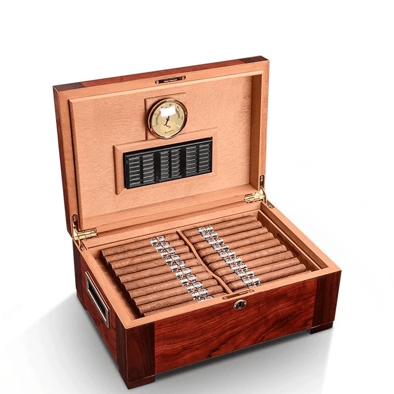 Luxury Cedar Cigar Humidor Box - 100 Capacity