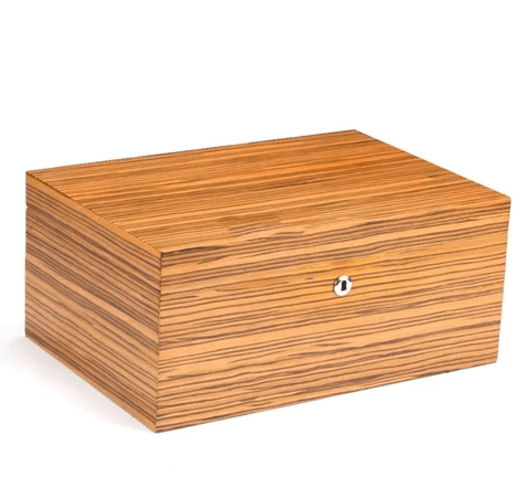 High-Capacity Cedar Cigar Humidor with Electronic Hygrometer