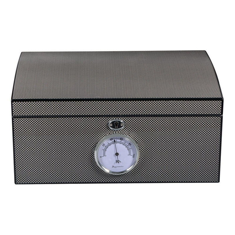 Luxury Electric Carbon Cigar Humidor - 60 Capacity