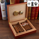 Wooden Cigar Humidor Box - Holds 20 Cigars