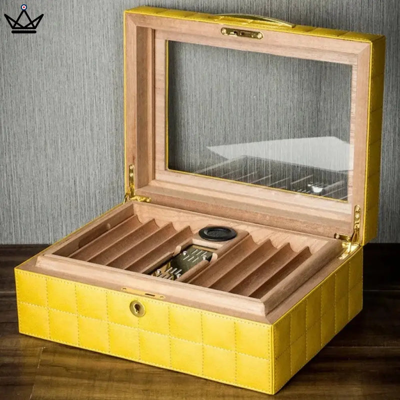 Modern Cedar Humidor Box for 50-60 Cigars