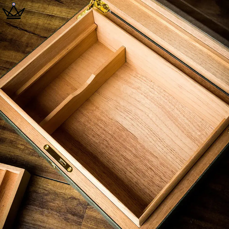 Modern Cedar Humidor Box for 50-60 Cigars