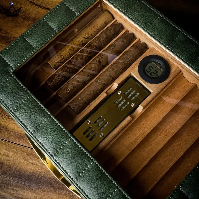 Modern Cedar Humidor Box for 50-60 Cigars