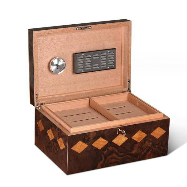 Luxury Spanish Cedar Cigar Humidor with Hygrometer