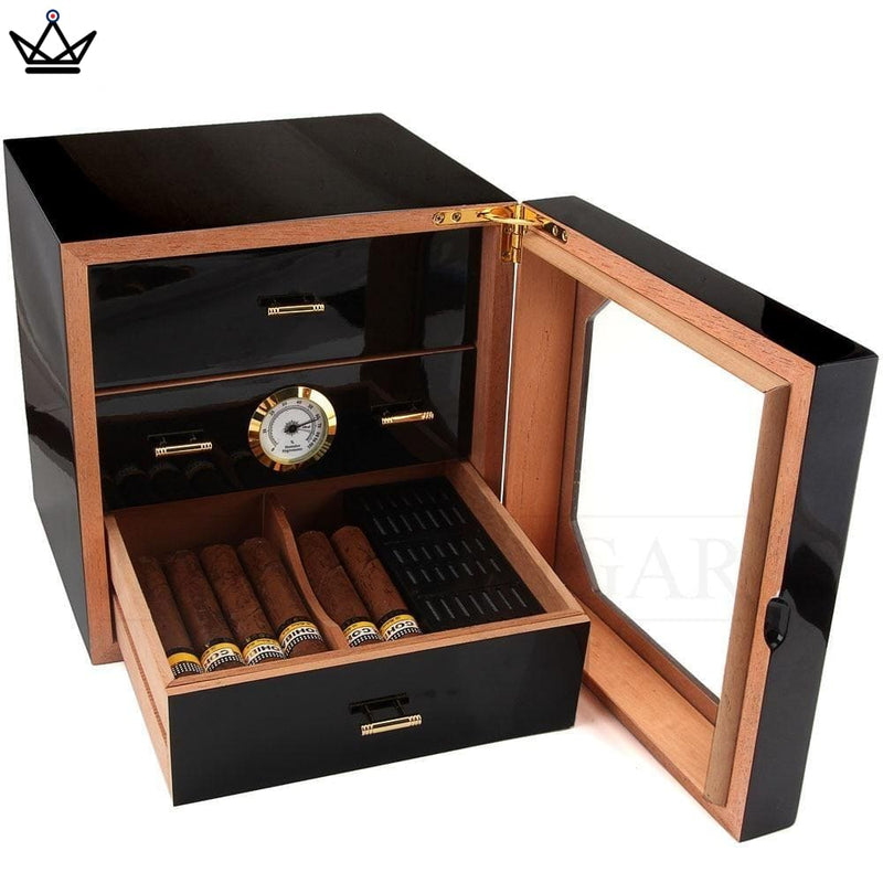 Spanish Cedar Cigar Humidor Box with Hygrometer