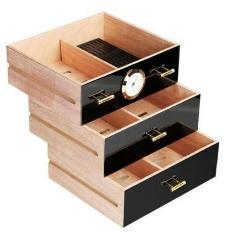 Spanish Cedar Cigar Humidor Box with Hygrometer