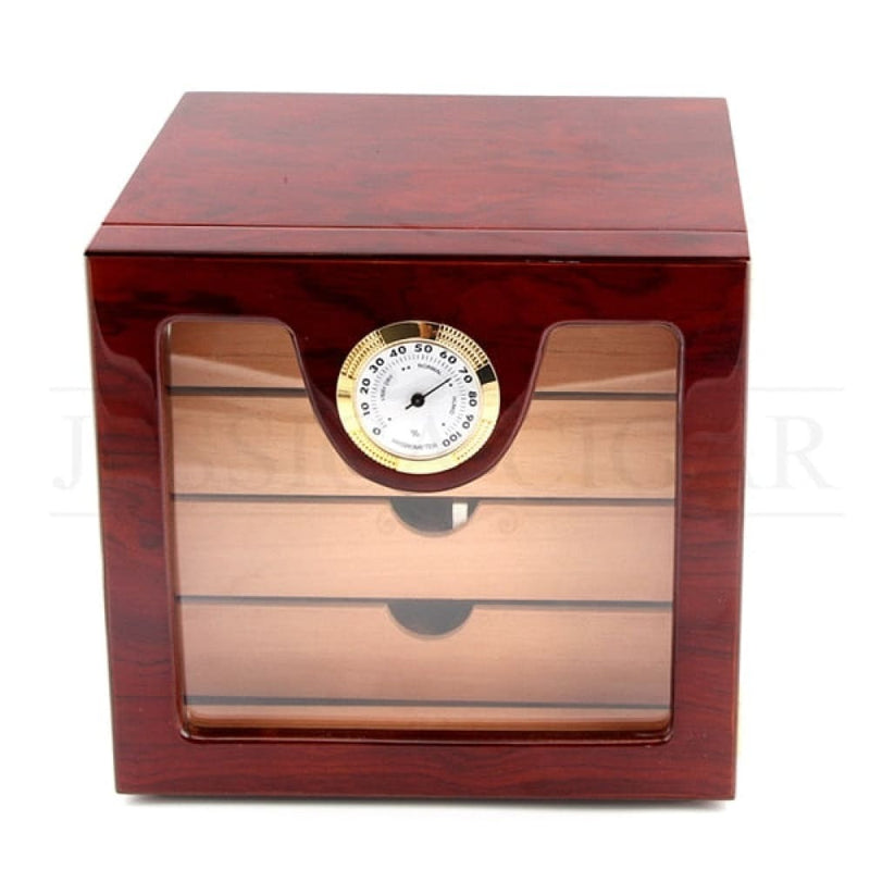 Cedar Cigar Humidor with Hygrometer for 80 Cigars