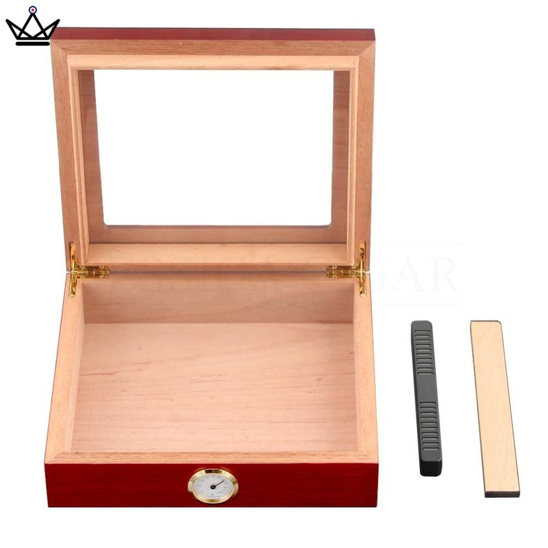 Humidor Cigar Box with Hygrometer & Humidifier