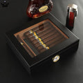 Humidor Cigar Box with Hygrometer & Humidifier