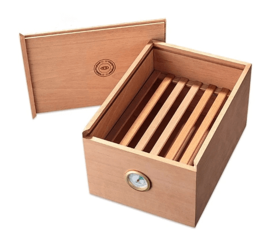 Cedar Cigar Humidor Box with Built-in Hygrometer