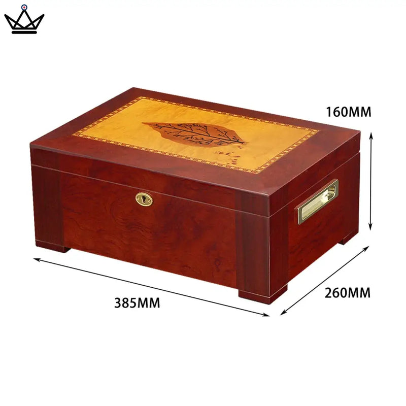 Elegant Cedar Cigar Humidor with Hygrometer