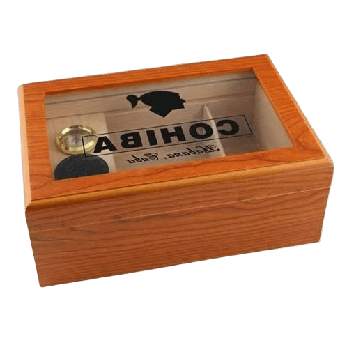 Electric Cigar Humidor Box with Hygrometer & Humidifier